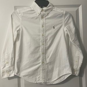 Ralph Lauren Boys Button Down White Dress shirt